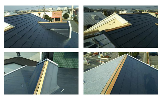 所沢市 雨漏り修理工事（屋根カバー工法）棟の施工