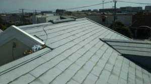 所沢市にて雨漏り修理工事(屋根カバー工法) 施工前